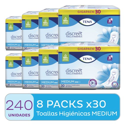 Combo Toalla Tena Discreet Medium
