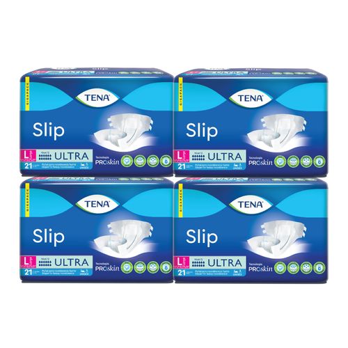 Combo Pañal Tena Slip X21u X4 Paquetes