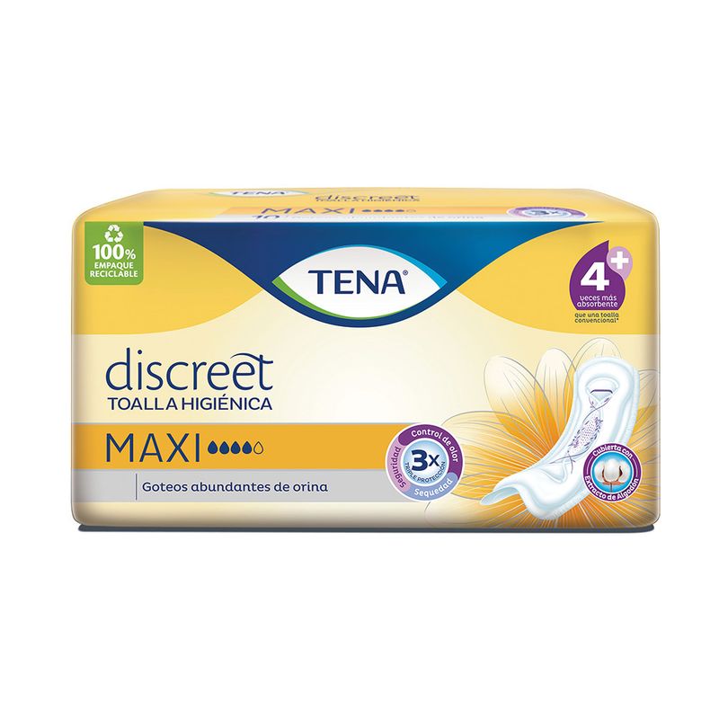 Toalla Tena Discreet Maxi x10 Volumen