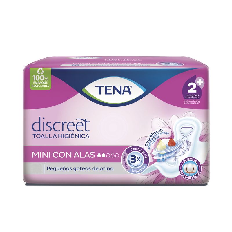 Toalla Tena Discreet Mini x 10 Volumen