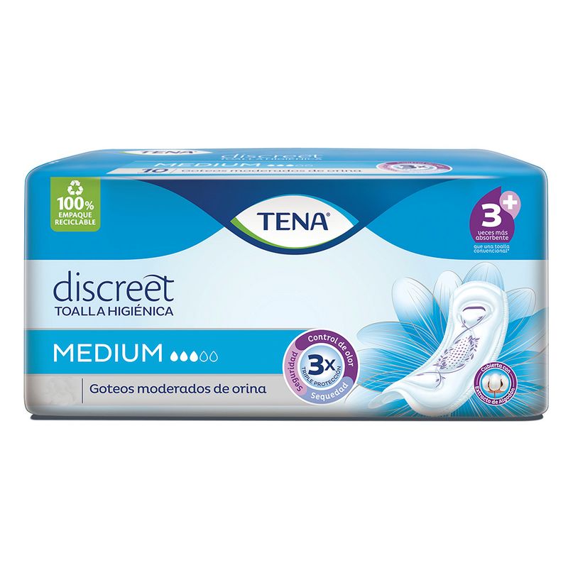 Toalla Tena Discreet Medium x10 Volumen