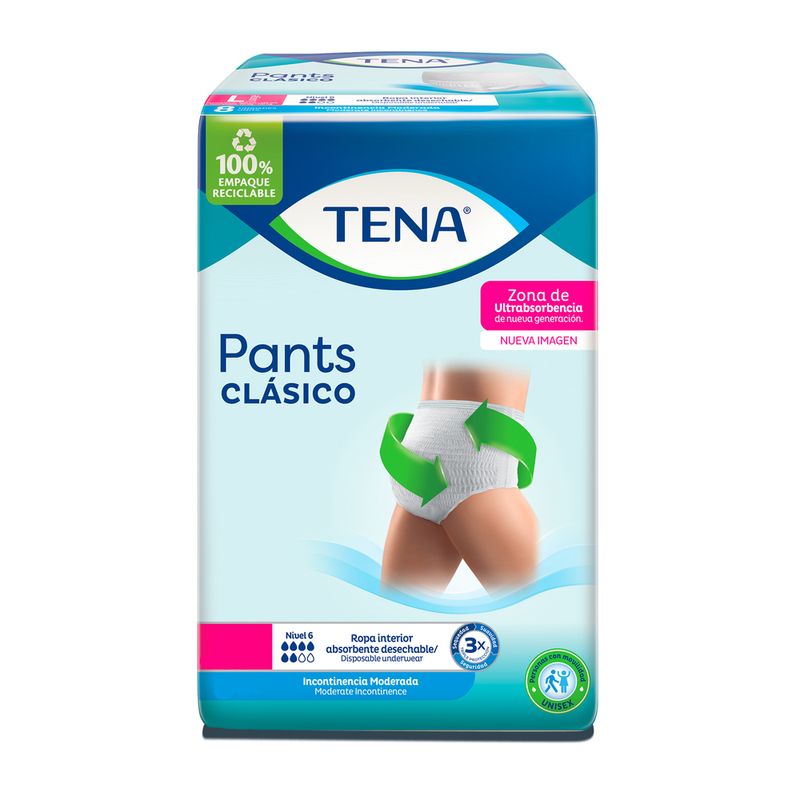 Ropa Interior Tena Pants Clasico L x8 Volumen