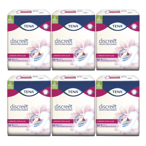 Combo Protector diario Tena Discreet largo con alas