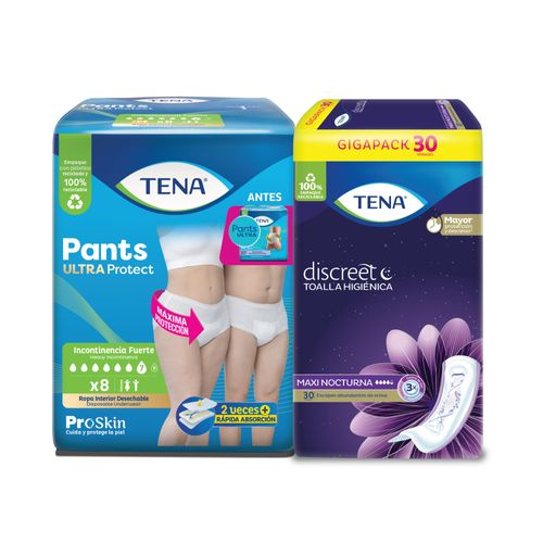 Kit 1 Pants Ultra + 1 Toalla Discreet Maxi Nocturna