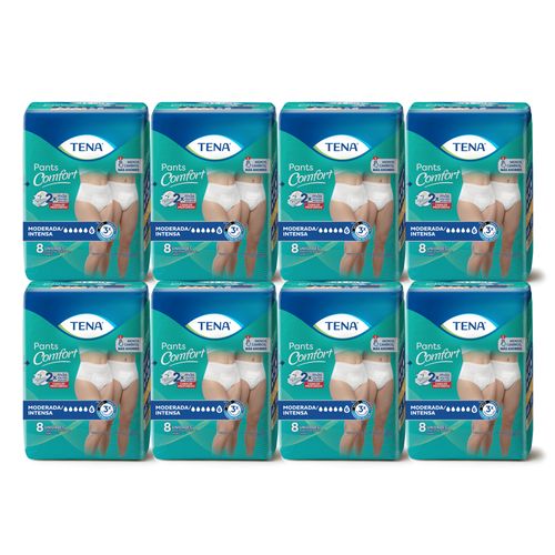 Combo Ropa Interior TENA Pants Comfort (8 Paquetes de 8u)